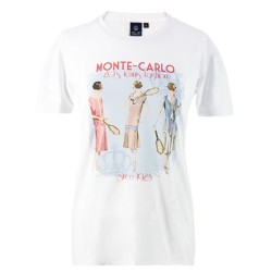 Women's T-shirt Monte-Carlo Country Club Vintage Print - white