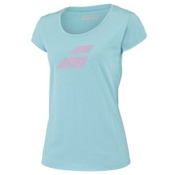 Women's T-shirt Babolat Exercise Flag Tee Woman - angel blue heather