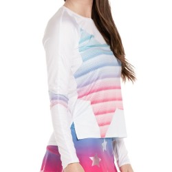 Women's long sleeve T-shirt Lucky in Love Luv Core Star Bright Long Sleeve - multicolor