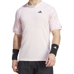 Men's T-shirt Adidas Melbourne Ergo Tennis Heat.Rdy Reglan T-Shirt - clear pink