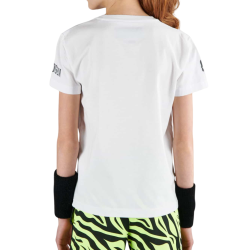 Boys' t-shirt Hydrogen Tennis Court Cotton T-Shirt - white/yellow fluo