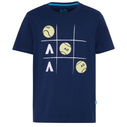 Boys' t-shirt Australian Open Boys T-Shirt Tennis Ball Logo - navy