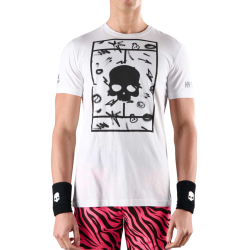 Men's T-shirt Hydrogen Court Cotton T-Shirt - white/spray art