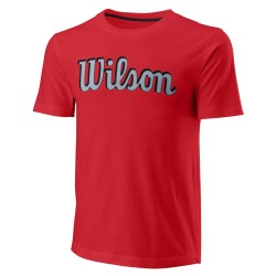 Men's T-shirt Wilson Script Eco Cotton Tee Slimfit M - wilson red