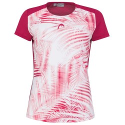Women's T-shirt Head Tie-Break T-Shirt - mulberry/print vision