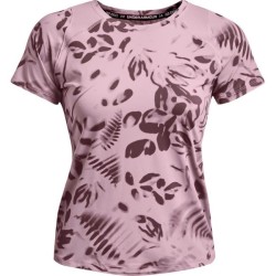 Women's T-shirt Under Armour Women's UA IsoChill 200 Print Short Sleeve - mauve pink/ash plum