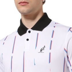 Men's Polo T-shirt Australian Ace Polo Shirt With Stripes - bianco