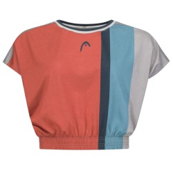 Women's T-shirt Head Padel Crop Top - navy