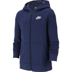 Boys' jumper Nike NSW Hoodie FZ Club B - midnight navy/midnight navy/white