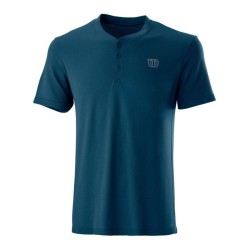 Men's Polo T-shirt Wilson Power Seamless Henley II M - majolica blue