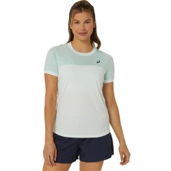 Women's T-shirt Asics Court Short Sleeve Top - pale mint/pale blue