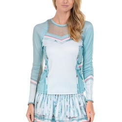 Women's long sleeve T-shirt Lucky in Love Can't Find Me Love Long Sleeve - eucalyptus