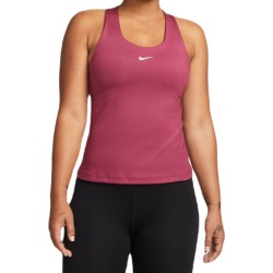 Women's top Nike Dri-Fit Swoosh Bra Tank - rosewood/rosewood/white