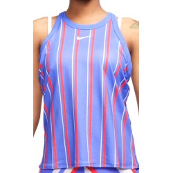 Women's top Nike Court W Printed Dry Tank - royal pulse/white