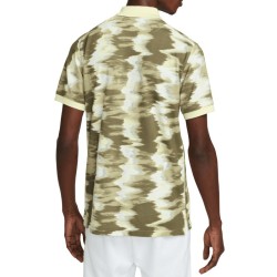 Men's Polo T-shirt Nike Print Slim-Fit Polo - medium olive/lemon chiffon
