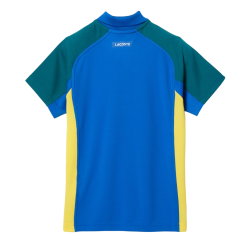 Men's Polo T-shirt Lacoste SPORT Thermo-Regulating Piqu_ Tennis Polo - blue/green/blue/yellow
