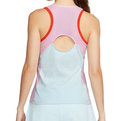 Women's top Nike Court Dri-Fit Slam Tank - glacier blue/light arctic pink/team orange/black