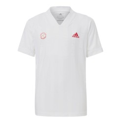 Boys' t-shirt Adidas Freelift Tee E - white/scarlet
