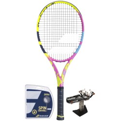 Tennis racket Babolat Pure Aero RAFA Origin - yellow/pink/blue + string + stringing