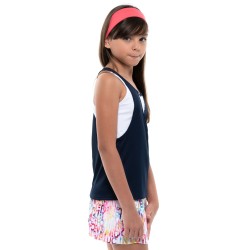 Girls' T-shirt Lucky in Love Techno Tropic Play All Day Layer Tank Girls - white/midnight