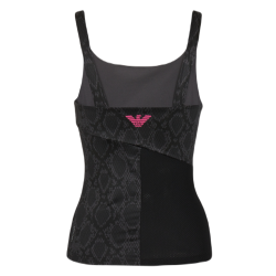 Women's top EA7 Woman Jersey Sport Top - black python