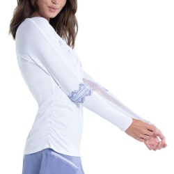 Women's long sleeve T-shirt Lucky in Love All About Ikat Sport Long Sleeve Top - shadow