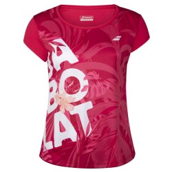 Women's T-shirt Babolat Exercise Graphic Tee W - red rose