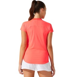 Women's T-shirt Asics Court W Piping Short Sleeve - diva pink