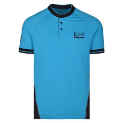 Men's Polo T-shirt EA7 Man Jersey Jumper - enamel blue