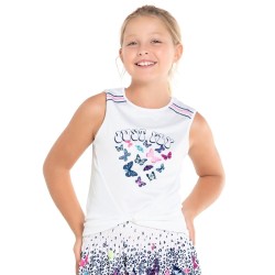 Girls' T-shirt Lucky in Love Novelty Print Just Fly Tank - multicolor