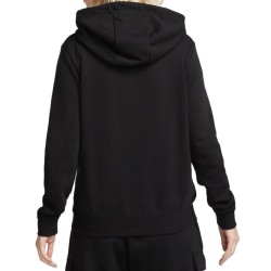 Women's jumper Nike Sportswear Club Fleece Funnel Hoodie - black/white