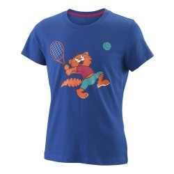 Girls' T-shirt Wilson Tabby Tech Tee G - mazarine blue