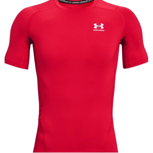 Men's T-shirt Under Armour Men's HeatGear Armour Short Sleeve - red/white