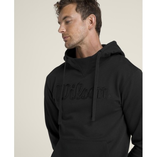 Men's Jumper Wilson Night Script Eco Cotton PO Hoody Slimfit - black/black Men's Jumper Wilson Night Script Eco Cotton PO Hoody Slimfit - black/black