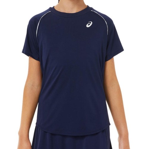 Girls' T-shirt Asics Tennis Short Sleeve Top - peacoat