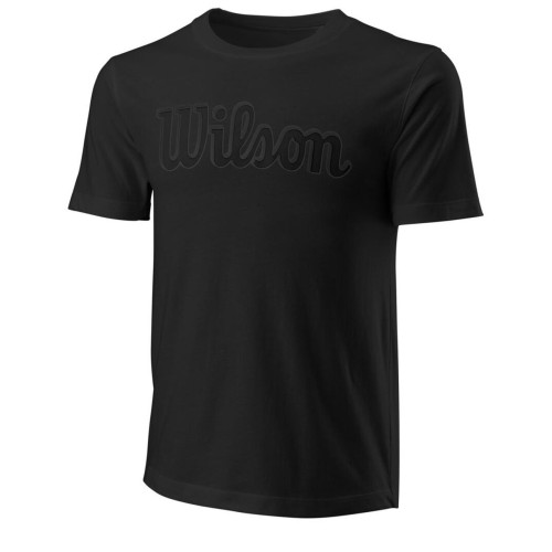 Men's T-shirt Wilson Script Eco Cotton Tee Slimfit - black/black