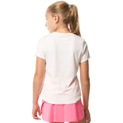 Girls' T-shirt Lucky in Love Core Dynamic High-Low S/S Girls - white Girls' T-shirt Lucky in Love Core Dynamic High-Low S/S Girls - white