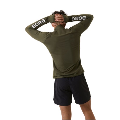 Men's Jumper Bj_rn Borg Borg Midlayer Half Zip - ivy green Men's Jumper Bj_rn Borg Borg Midlayer Half Zip - ivy green