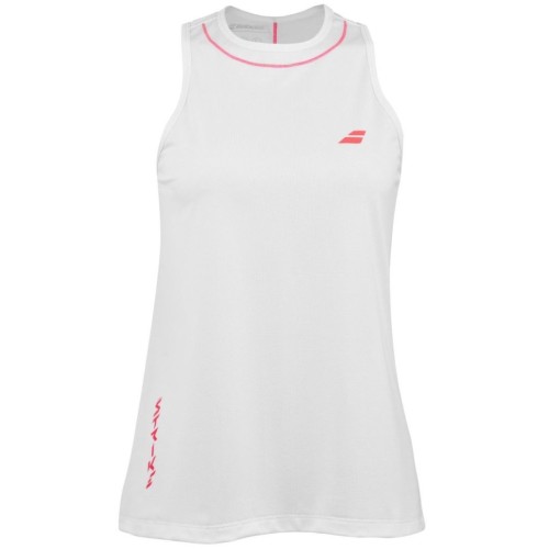 Women's top Babolat Strike Tank Top - white/strike red