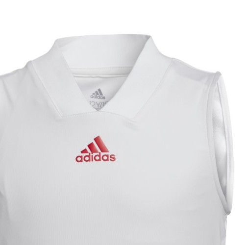 Girls' T-shirt Adidas Q3 Match Tank - white/scarlet Girls' T-shirt Adidas Q3 Match Tank - white/scarlet