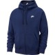 Men's Jumper Nike Swoosh M Club Hoodie FZ BB - midnight navy/midnight navy/white