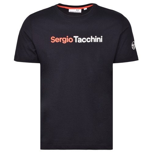Men's T-shirt Sergio Tacchini Robin T-shirt - black/orange Men's T-shirt Sergio Tacchini Robin T-shirt - black/orange