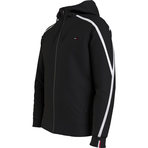 Men's Jumper Tommy Hilfiger Trim Full Zip Hoody - black Men's Jumper Tommy Hilfiger Trim Full Zip Hoody - black