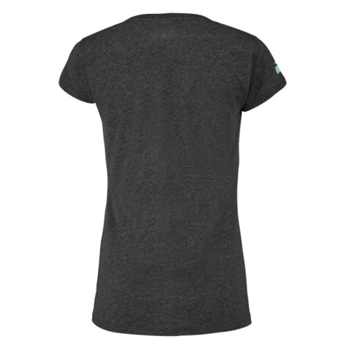 Women's T-shirt Babolat Exercise Flag Tee Woman - black heather Women's T-shirt Babolat Exercise Flag Tee Woman - black heather