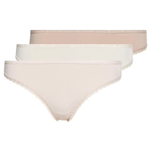 Women's panties Tommy Hilfiger Thong 3P - ivory/balanced beige/pale pink Women's panties Tommy Hilfiger Thong 3P - ivory/balanced beige/pale pink