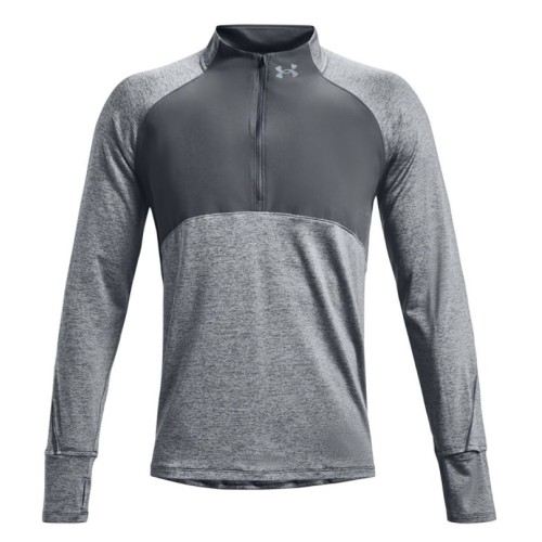 Men's long sleeve T-shirt Under Armour Men's UAQualifier Run 2.0 1/2 Zip - pitch gray fade heather/pitch grey Men's long sleeve T-shirt Under Armour Men's UAQualifier Run 2.0 1/2 Zip - pitch gray fade heather/pitch grey