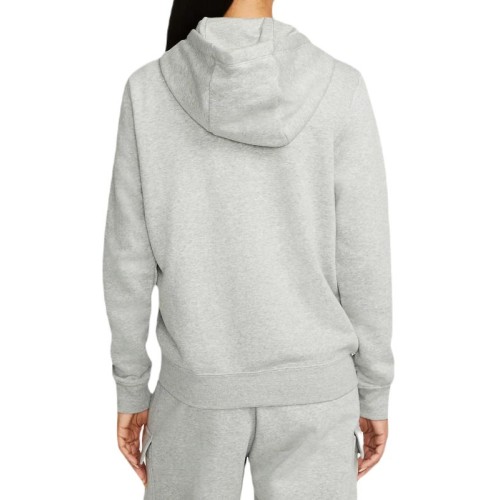 Women's jumper Nike Sportswear Club Fleece Full Zip Hoodie - dark grey heather/white Women's jumper Nike Sportswear Club Fleece Full Zip Hoodie - dark grey heather/white