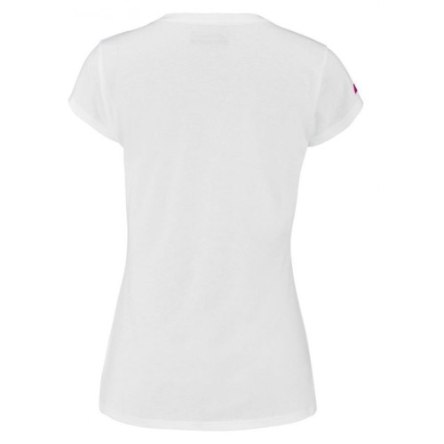 Women's T-shirt Babolat Exercise Message Tee Woman - white Women's T-shirt Babolat Exercise Message Tee Woman - white