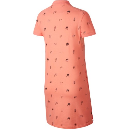 Women's dress Nike Polo Dress Print - sunblush/brilliant orange Women's dress Nike Polo Dress Print - sunblush/brilliant orange