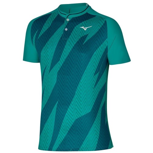 Men's Polo T-shirt Mizuno Shadow Polo - turquoise